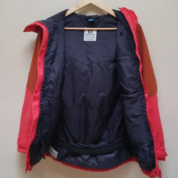 Salomon QST Pink/Brown Snow Jacket - Picture 7 of 14